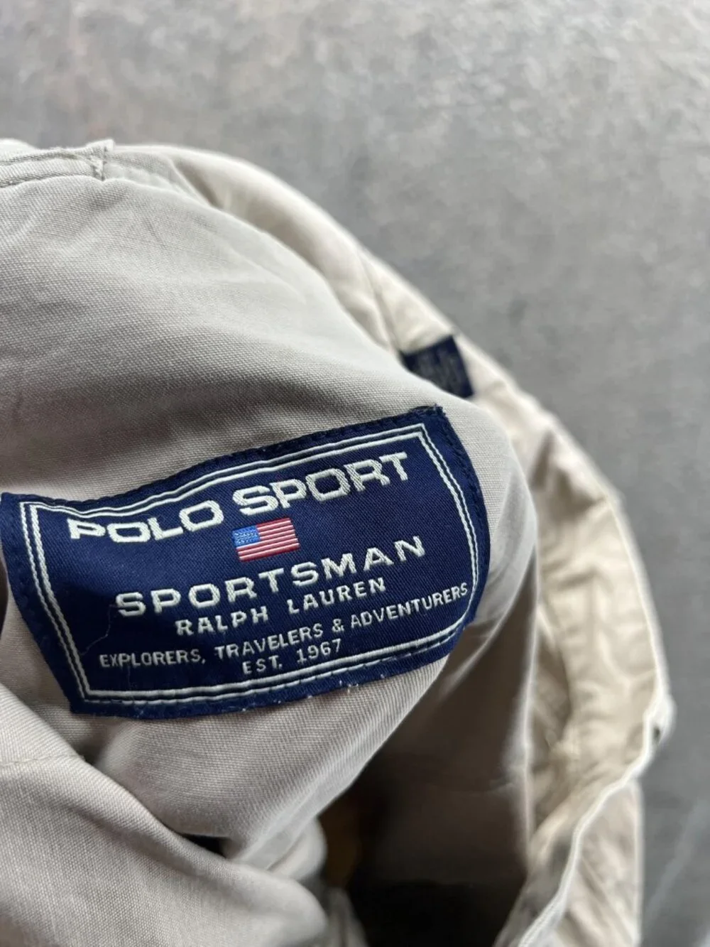 Polo Ralph Lauren Sport Pants Men 36x32 Beige Canvas Relaxed Workwear Khakis